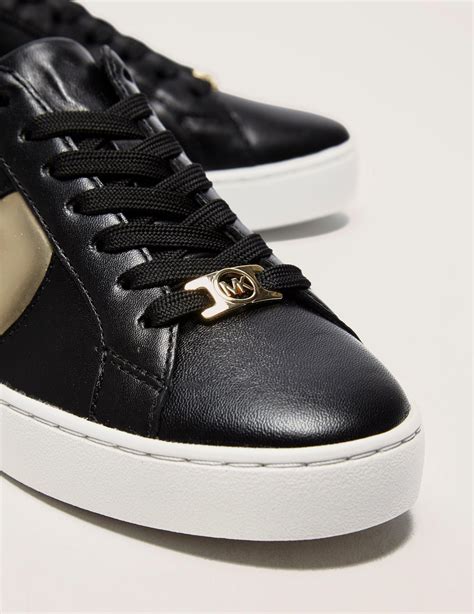 michael kors sneaker damen weiß gold|Michael Kors black gold sneakers.